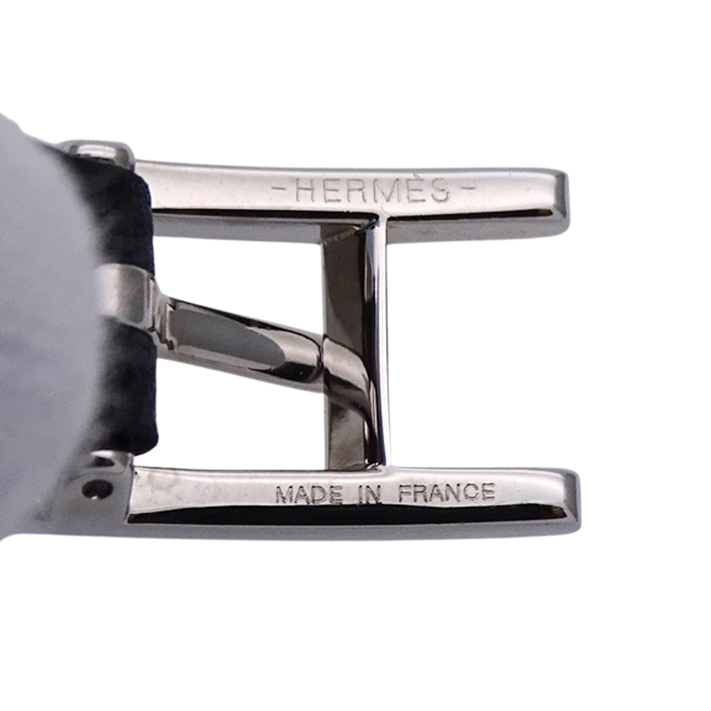 HERMES エルメス アピ3 ブレスレット ドゥーブルトゥール ブラック ブラウン シルバー XS レディース 【中古】