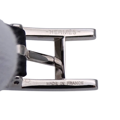 HERMES エルメス アピ3 ブレスレット ドゥーブルトゥール ブラック ブラウン シルバー XS レディース 【中古】
