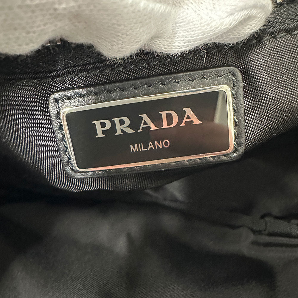 PRADA プラダ リュック ブラック カーキ ナイロン レディース メンズ 【中古】