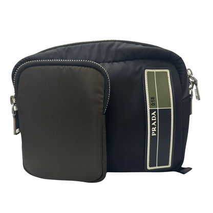 PRADA プラダ リュック ブラック カーキ ナイロン レディース メンズ 【中古】