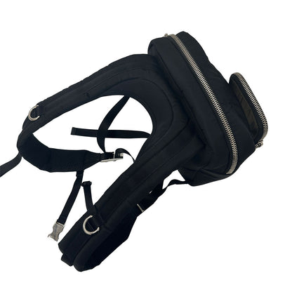 PRADA プラダ リュック ブラック カーキ ナイロン レディース メンズ 【中古】