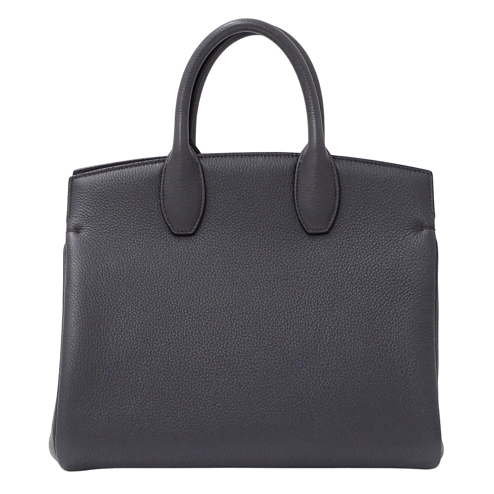 Ferragamo フェラガモ ステューディオバッグ 2wayバッグ グレー レザー レディース 【中古】