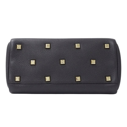 Ferragamo フェラガモ ステューディオバッグ 2wayバッグ グレー レザー レディース 【中古】