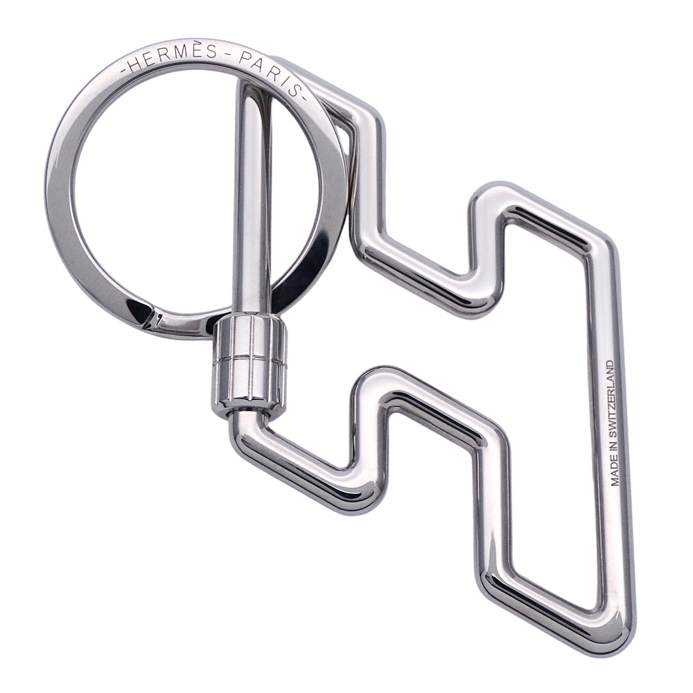 HERMES エルメス H・トゥ・スピード キーホルダー メタル シルバー レディース メンズ 【中古】
