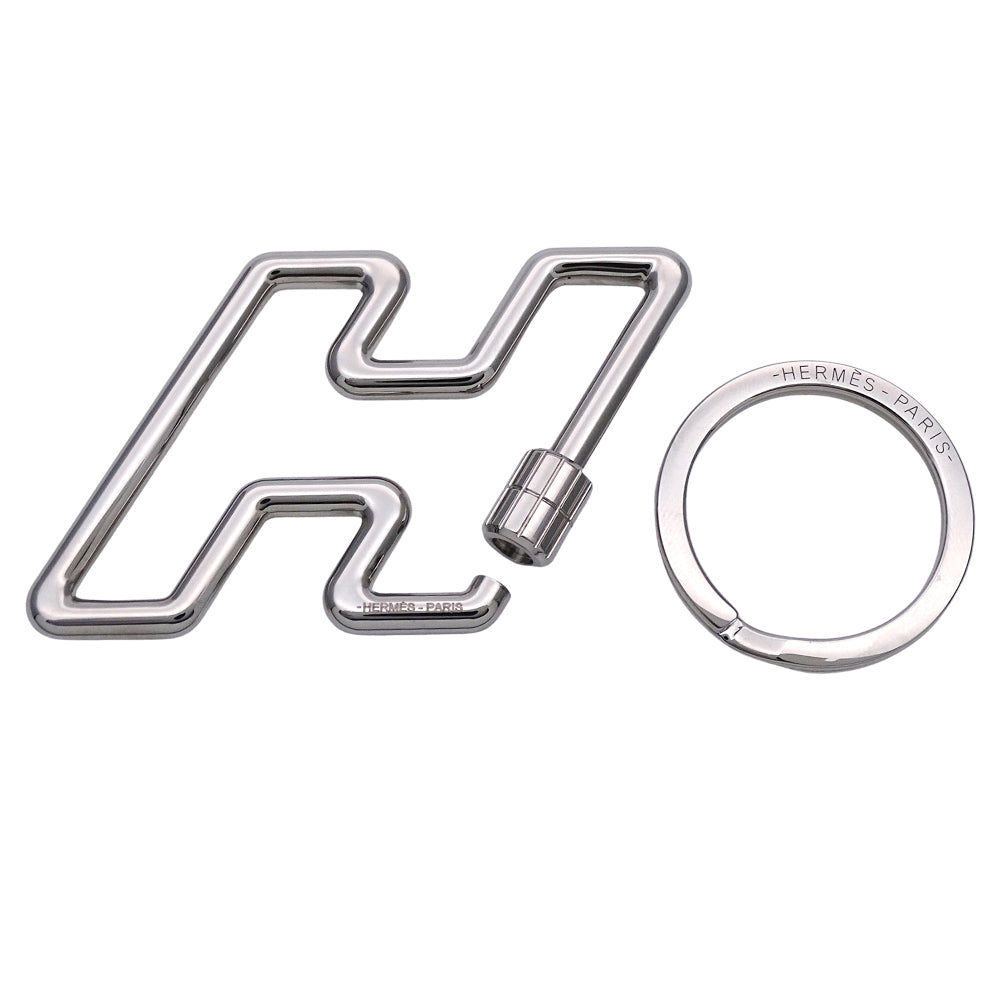 HERMES エルメス H・トゥ・スピード キーホルダー メタル シルバー レディース メンズ 【中古】