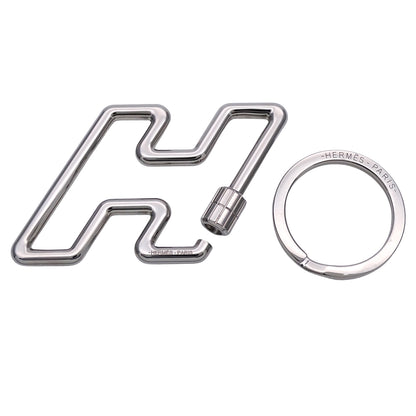 HERMES エルメス H・トゥ・スピード キーホルダー メタル シルバー レディース メンズ 【中古】