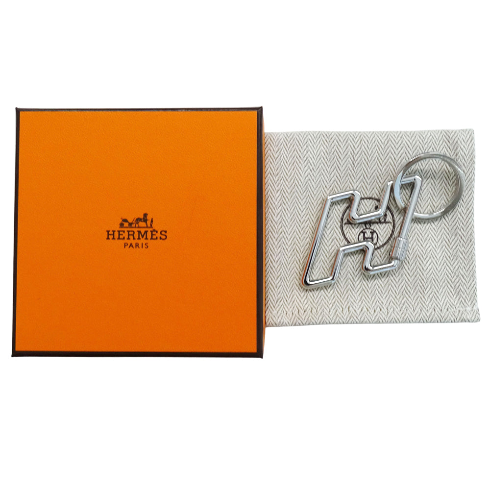 HERMES エルメス H・トゥ・スピード キーホルダー メタル シルバー レディース メンズ 【中古】