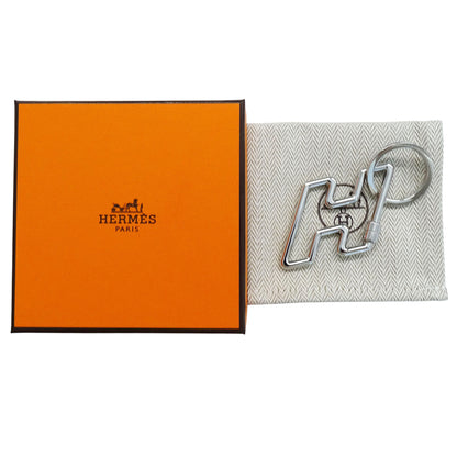 HERMES エルメス H・トゥ・スピード キーホルダー メタル シルバー レディース メンズ 【中古】