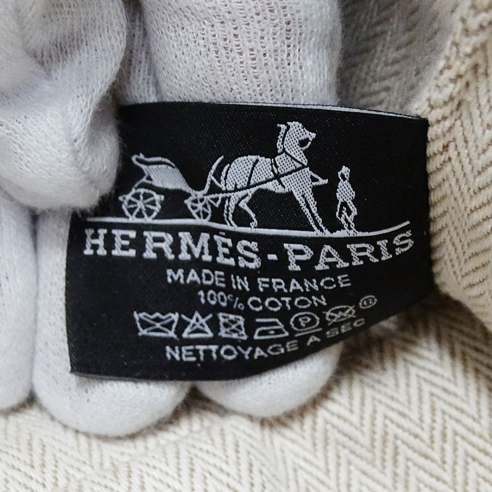 HERMES エルメス ブリッド・ア・ブラックGM ハンドバッグ マリン H104223M 03 キャンバス レディース 【中古】