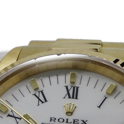 ROLEX ロレックス オイスターパーペチュアル デイト 15238 L番 メンズ 腕時計 自動巻き AT 750YG 18K 金無垢 ゴールド ホワイト OH・ 磨き済み 【中古】
