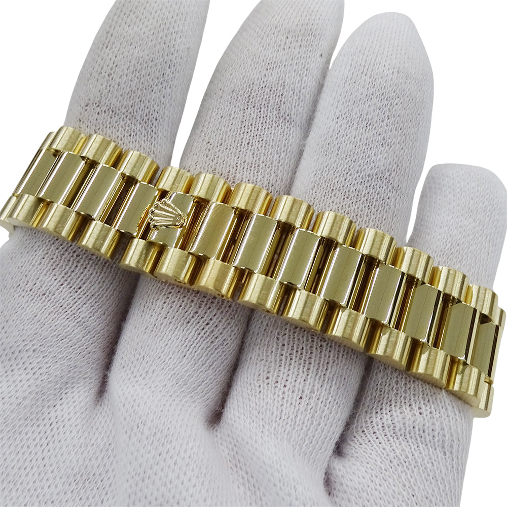 ROLEX ロレックス オイスターパーペチュアル デイト 15238 L番 メンズ 腕時計 自動巻き AT 750YG 18K 金無垢 ゴールド ホワイト OH・ 磨き済み 【中古】