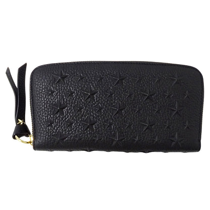 JIMMY CHOO ジミーチュウ フィリパ 長財布 ブラック レザー レディース 【中古】