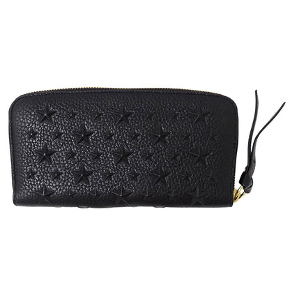 JIMMY CHOO ジミーチュウ フィリパ 長財布 ブラック レザー レディース 【中古】