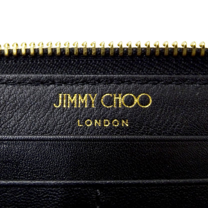 JIMMY CHOO ジミーチュウ フィリパ 長財布 ブラック レザー レディース 【中古】