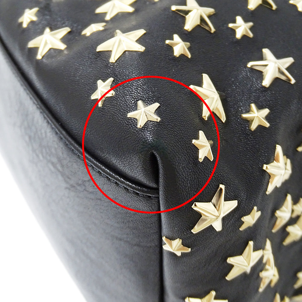 JIMMY CHOO ジミーチュウ ピムリコ トート トートバッグ ブラック レザー レディース 【中古】