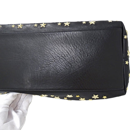JIMMY CHOO ジミーチュウ ピムリコ トート トートバッグ ブラック レザー レディース 【中古】