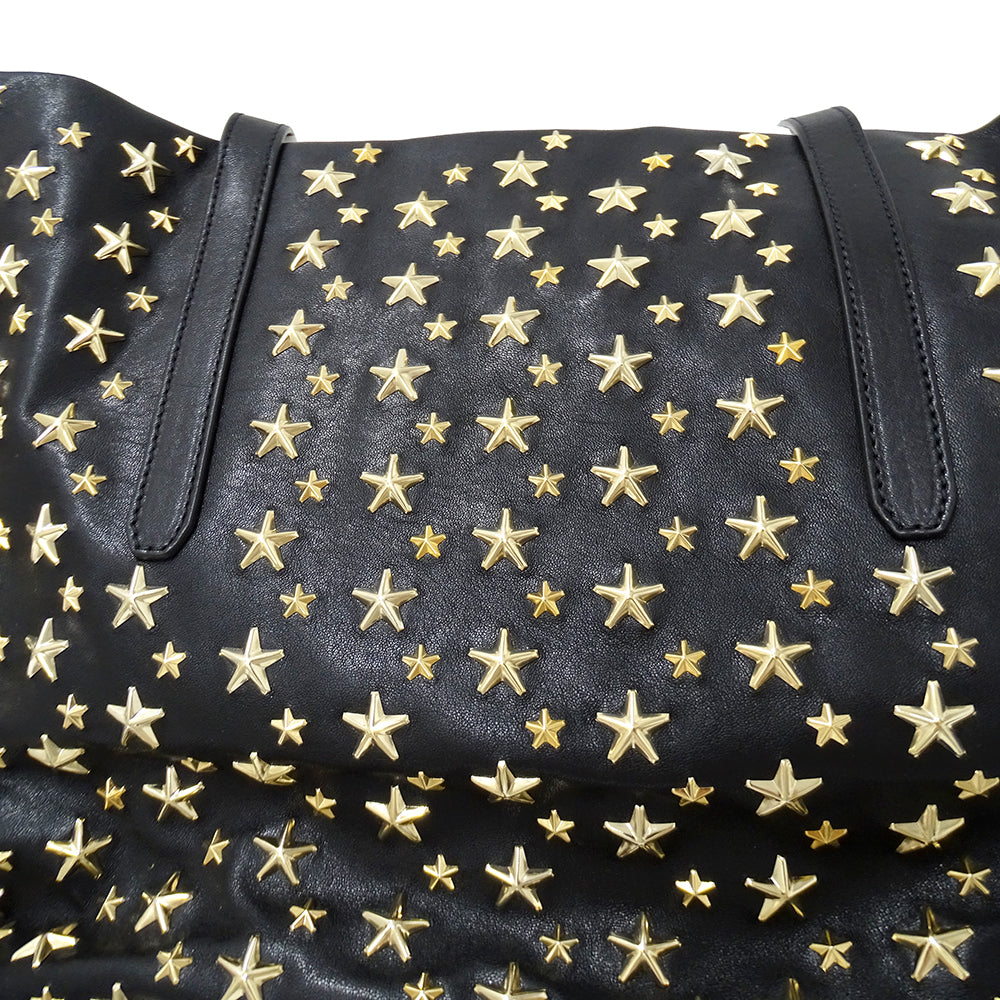 JIMMY CHOO ジミーチュウ ピムリコ トート トートバッグ ブラック レザー レディース 【中古】