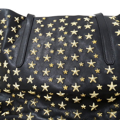 JIMMY CHOO ジミーチュウ ピムリコ トート トートバッグ ブラック レザー レディース 【中古】