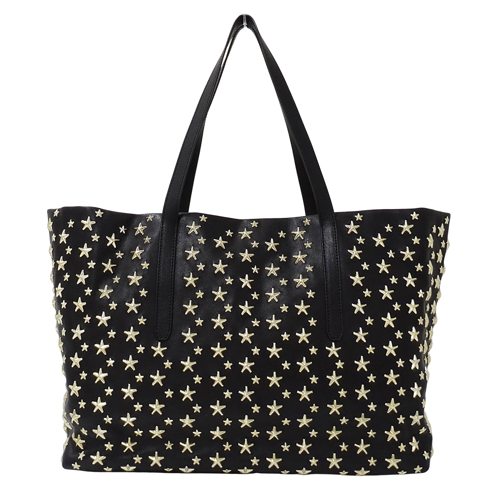 JIMMY CHOO ジミーチュウ ピムリコ トート トートバッグ ブラック レザー レディース 【中古】