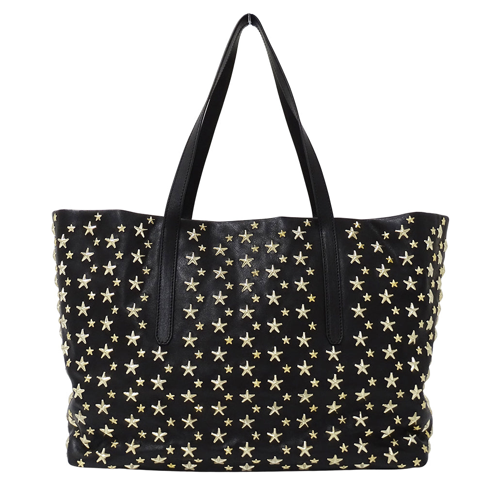 JIMMY CHOO ジミーチュウ ピムリコ トート トートバッグ ブラック レザー レディース 【中古】