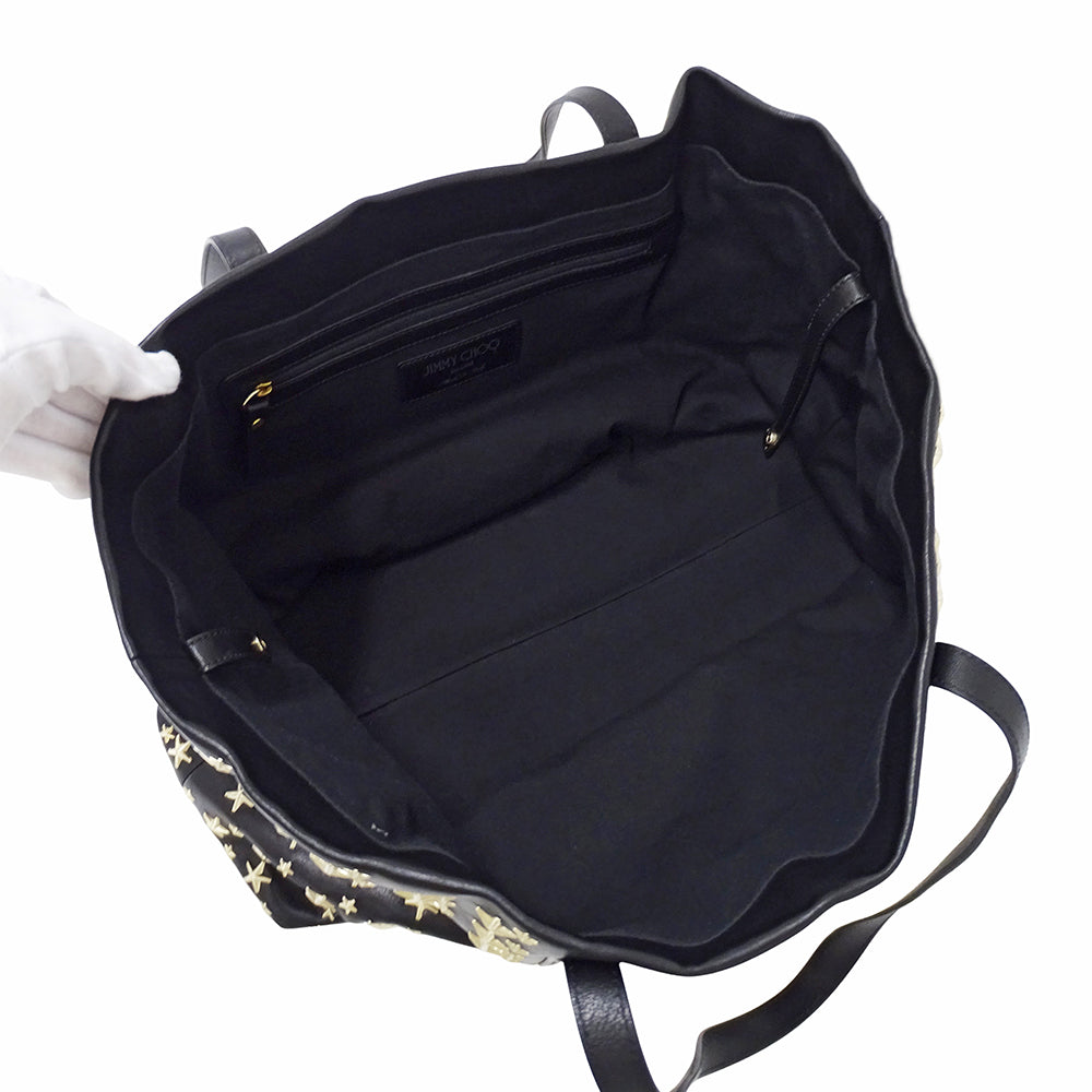 JIMMY CHOO ジミーチュウ ピムリコ トート トートバッグ ブラック レザー レディース 【中古】