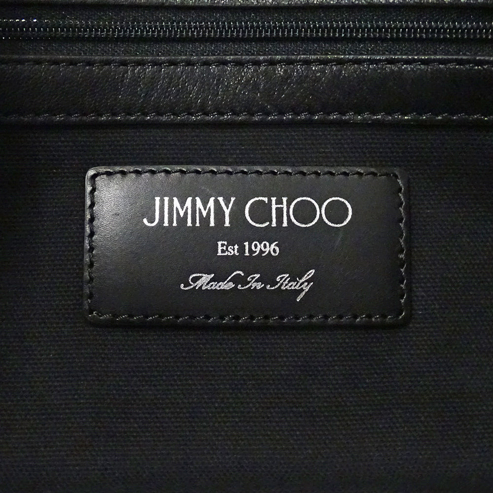 JIMMY CHOO ジミーチュウ ピムリコ トート トートバッグ ブラック レザー レディース 【中古】