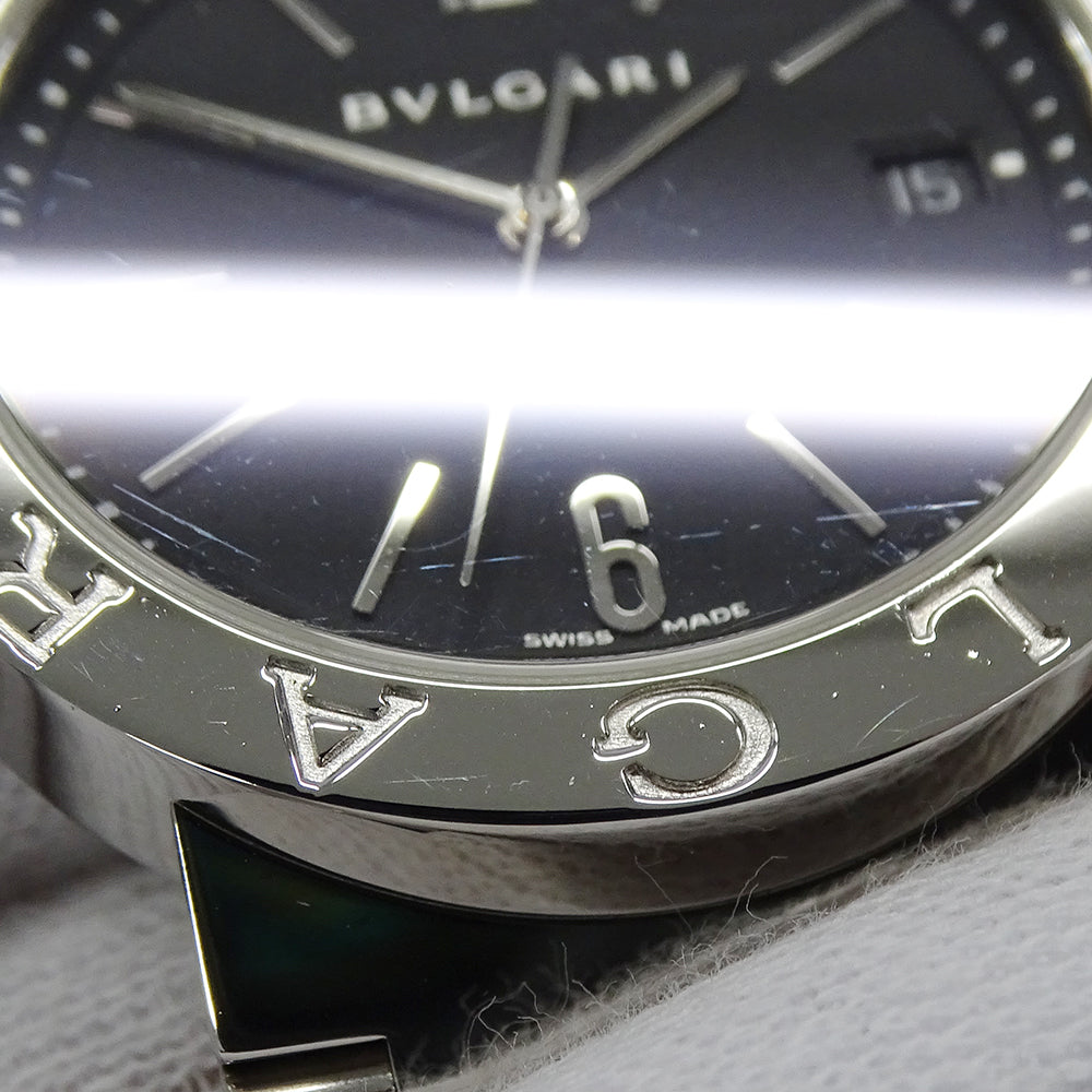 BVLGARI ブルガリ ブルガリブルガリ BB38SS メンズ 腕時計 デイト 自動巻き AT ステンレス SS ブラック 磨き済み 【中古】