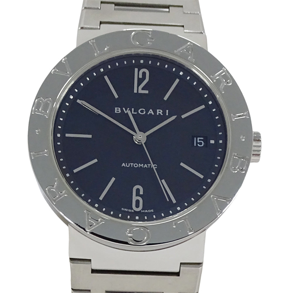 BVLGARI ブルガリ ブルガリブルガリ BB38SS メンズ 腕時計 デイト 自動巻き AT ステンレス SS ブラック 磨き済み 【中古】