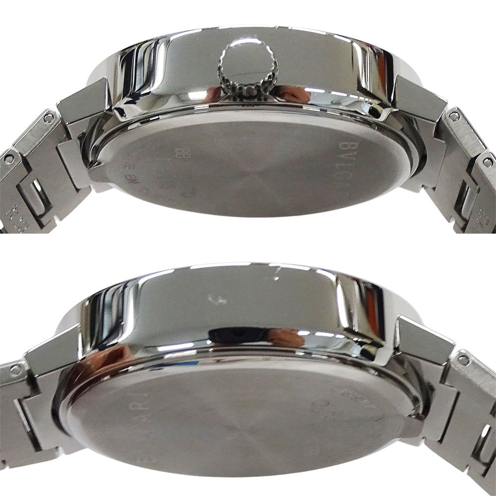 BVLGARI ブルガリ ブルガリブルガリ BB38SS メンズ 腕時計 デイト 自動巻き AT ステンレス SS ブラック 磨き済み 【中古】