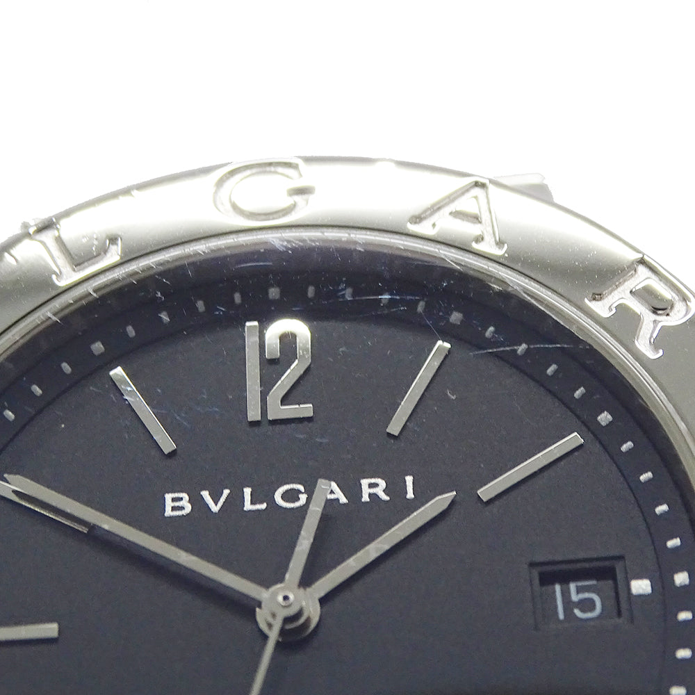 BVLGARI ブルガリ ブルガリブルガリ BB38SS メンズ 腕時計 デイト 自動巻き AT ステンレス SS ブラック 磨き済み 【中古】