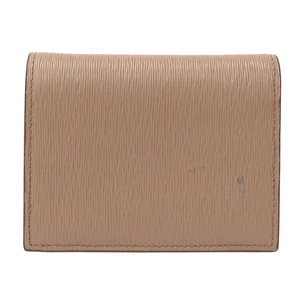 PRADA プラダ 二つ折り財布 ピンクベージュ 1MV204 レザー レディース 【中古】