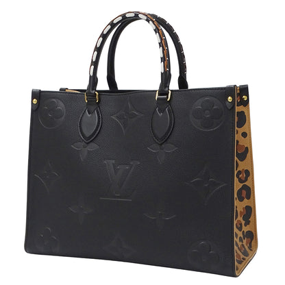 LOUIS VUITTON ルイ・ヴィトン オンザゴー MM ワイルドアットハート トートバッグ モノグラム アンプラント ノワール M58522 モノグラムアンプラント レディース 【中古】
