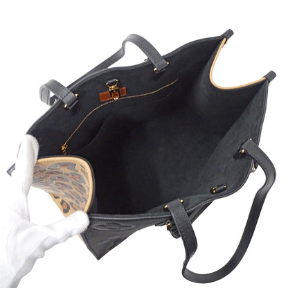 LOUIS VUITTON ルイ・ヴィトン オンザゴー MM ワイルドアットハート トートバッグ モノグラム アンプラント ノワール M58522 モノグラムアンプラント レディース 【中古】