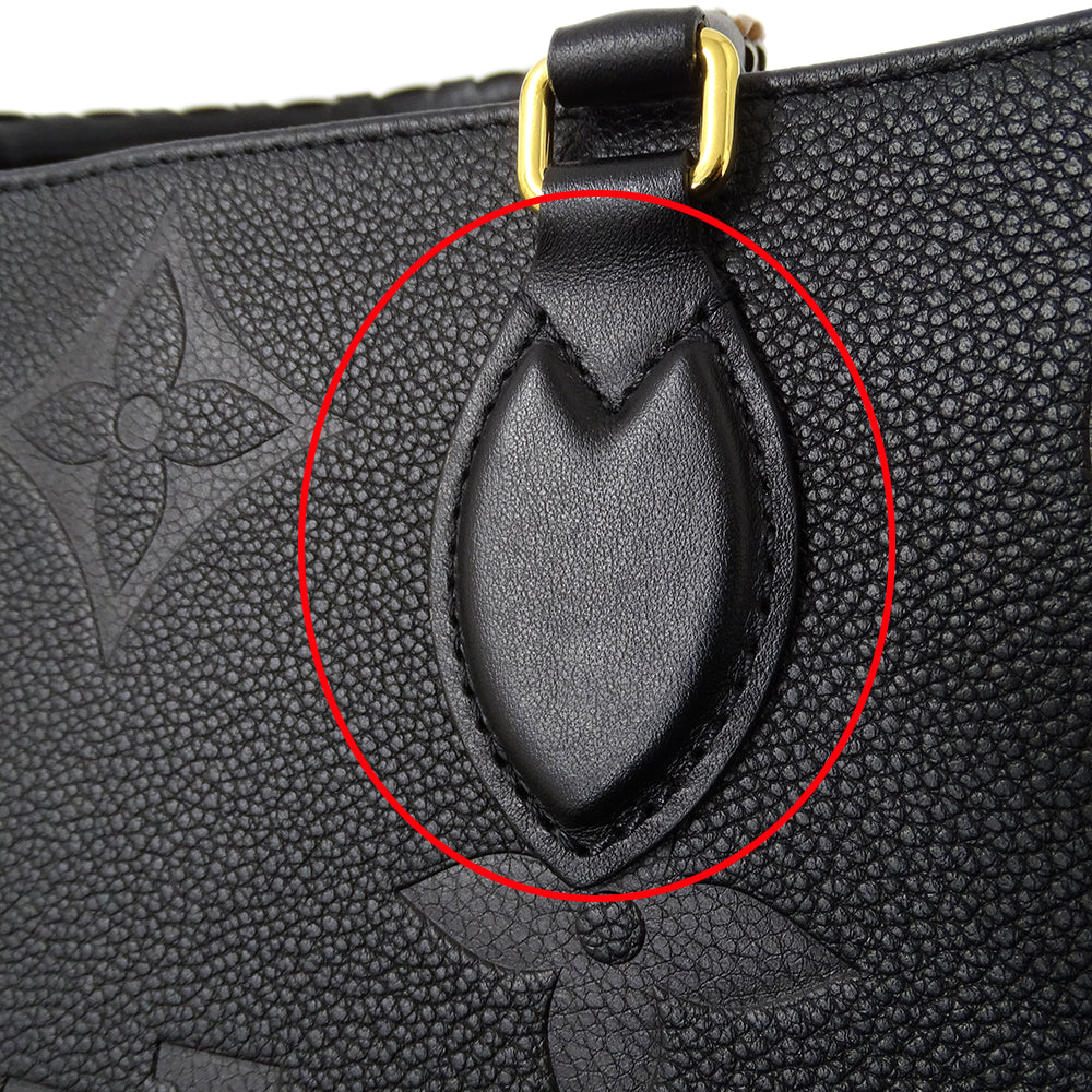 LOUIS VUITTON ルイ・ヴィトン オンザゴー MM ワイルドアットハート トートバッグ モノグラム アンプラント ノワール M58522 モノグラムアンプラント レディース 【中古】