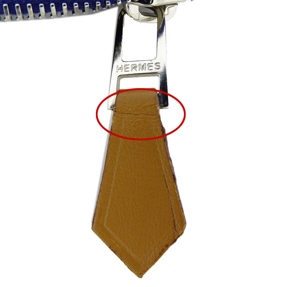 HERMES エルメス ボラボラポーチ ポーチ ブルー パープル キャンバス レディース 【中古】