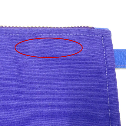 HERMES エルメス ボラボラポーチ ポーチ ブルー パープル キャンバス レディース 【中古】