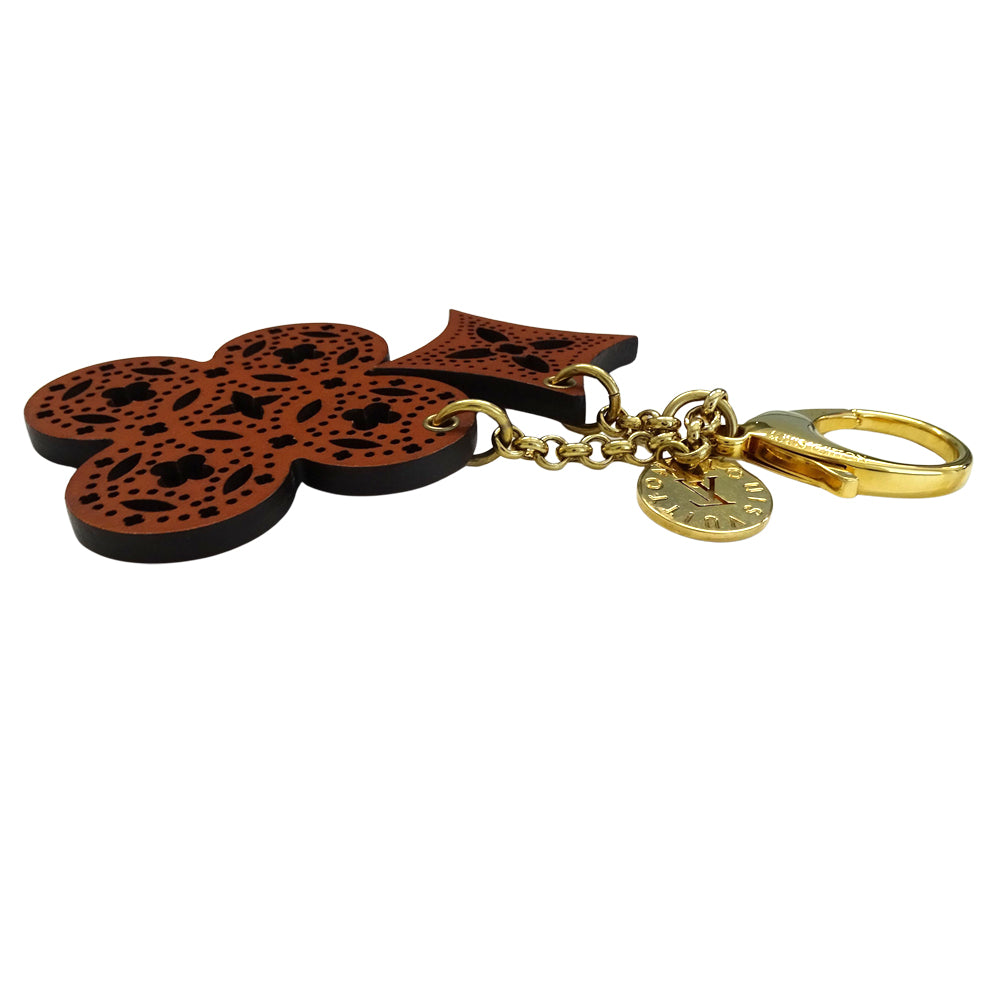 LOUIS VUITTON ルイ・ヴィトン ビジューサック・アラベスク チャーム レザー ブラウン レディース メンズ M66778 【中古】