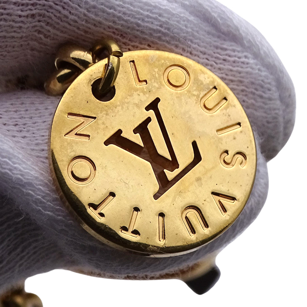 LOUIS VUITTON ルイ・ヴィトン ビジューサック・アラベスク チャーム レザー ブラウン レディース メンズ M66778 【中古】