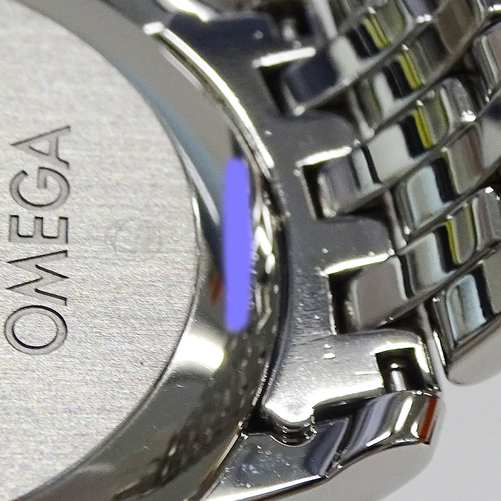 OMEGA オメガ デビル プレステージ 424.10.37.20.03.001 メンズ 腕時計 コーアクシャル デイト 自動巻き AT ステンレス SS ブルー 磨き済み 【中古】