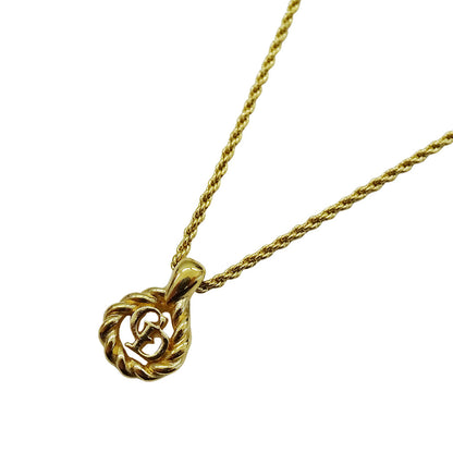 Dior ディオール ロゴ ネックレス ゴールド レディース 【中古】
