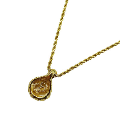 Dior ディオール ロゴ ネックレス ゴールド レディース 【中古】