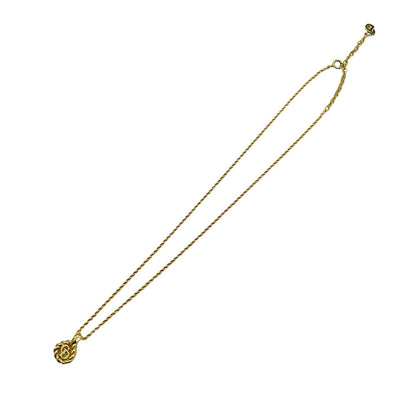 Dior ディオール ロゴ ネックレス ゴールド レディース 【中古】