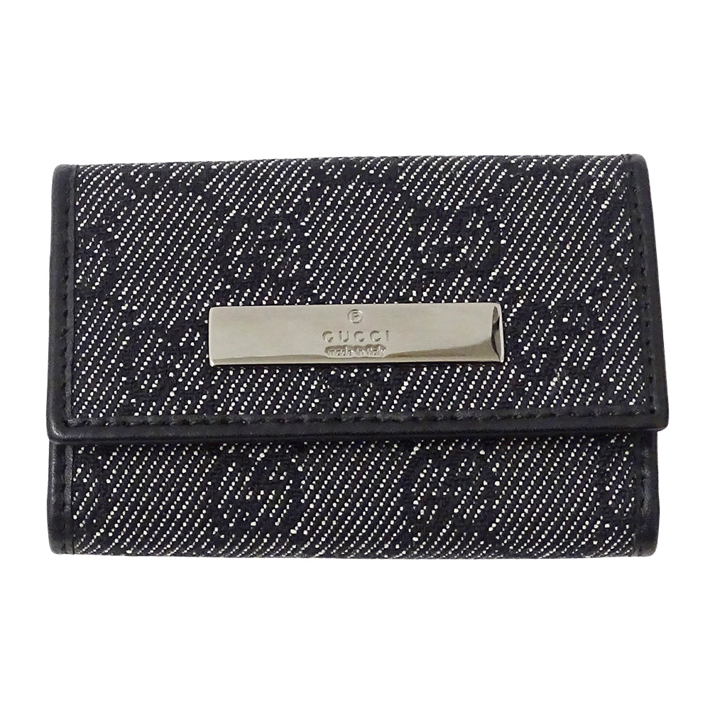 GUCCI グッチ キーケース ブラック 04565 GGキャンバス メンズ 【中古】