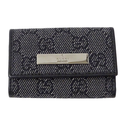 GUCCI グッチ キーケース ブラック 04565 GGキャンバス メンズ 【中古】