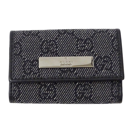 GUCCI グッチ キーケース ブラック 04565 GGキャンバス メンズ 【中古】