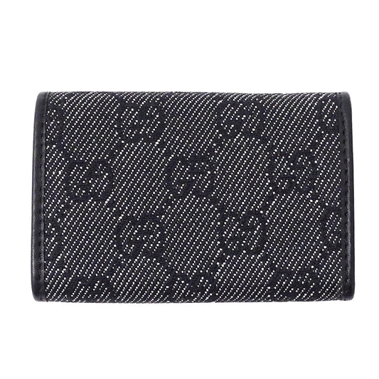 GUCCI グッチ キーケース ブラック 04565 GGキャンバス メンズ 【中古】