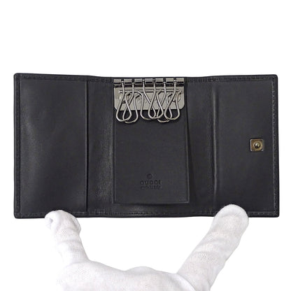 GUCCI グッチ キーケース ブラック 04565 GGキャンバス メンズ 【中古】