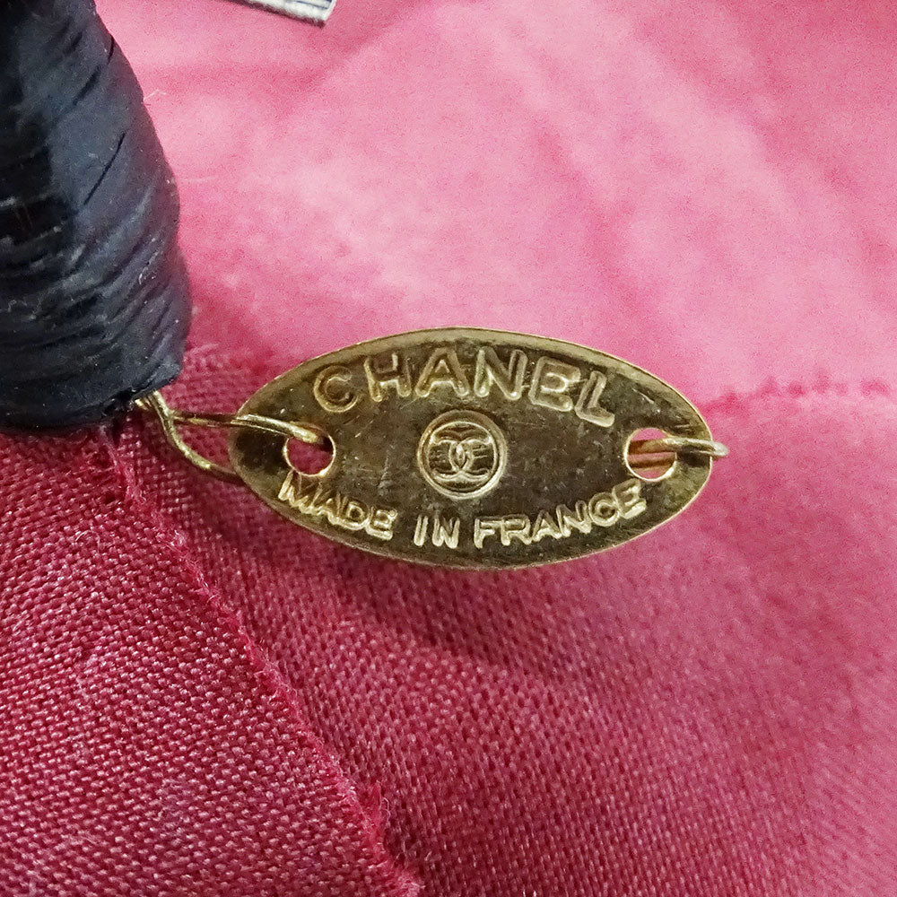 CHANEL シャネル ブローチ カメリア ベロア レッド レディース 【中古】