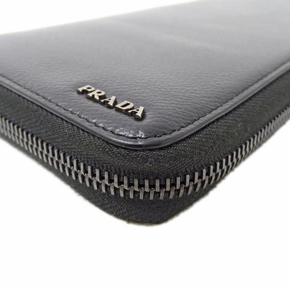 PRADA プラダ 長財布 ブラック 2ML220 レザー メンズ 【中古】