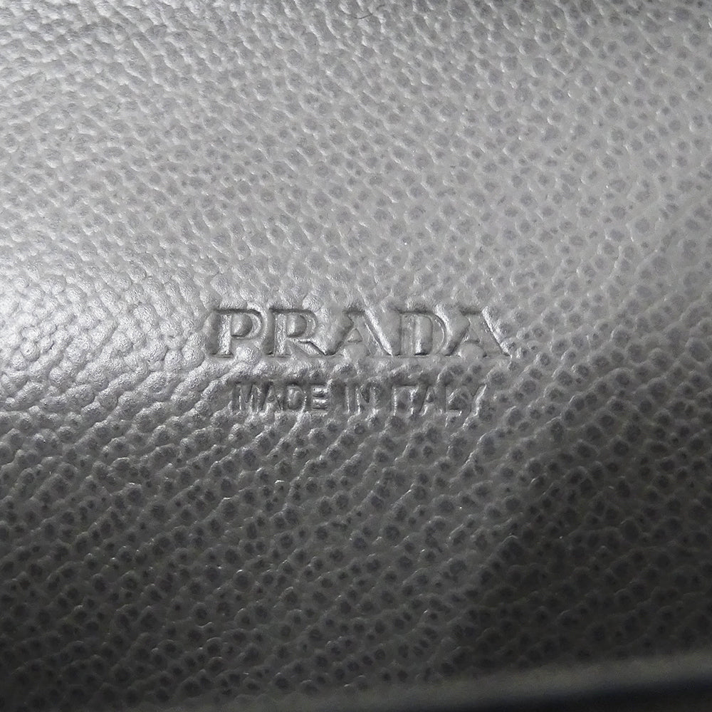 PRADA プラダ 長財布 ブラック 2ML220 レザー メンズ 【中古】